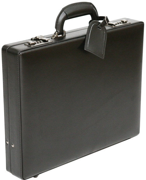 Tassia Bonded Leather Attaché Briefcase Removable Tablet Pouch Tassia Leathergoods